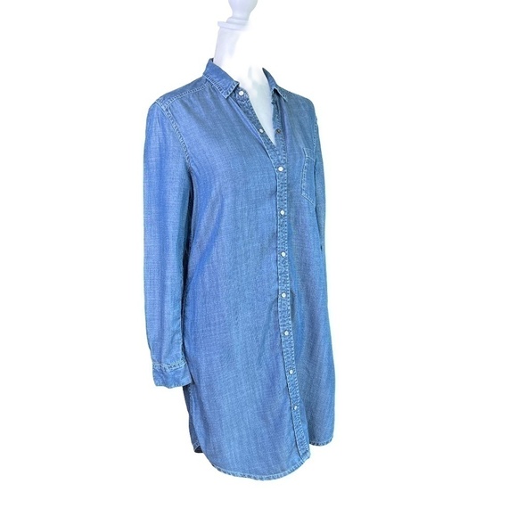 Short Denim Shirtdress with Long Sleeves by Tart Size XS - Picture 2 of 9